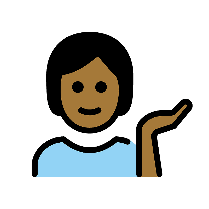 Person tipping hand