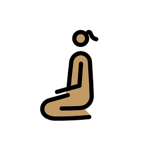 Woman kneeling