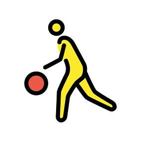 Man bouncing ball