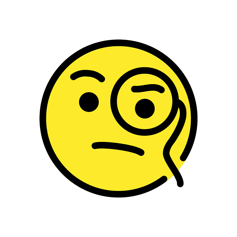 带单片眼镜的脸