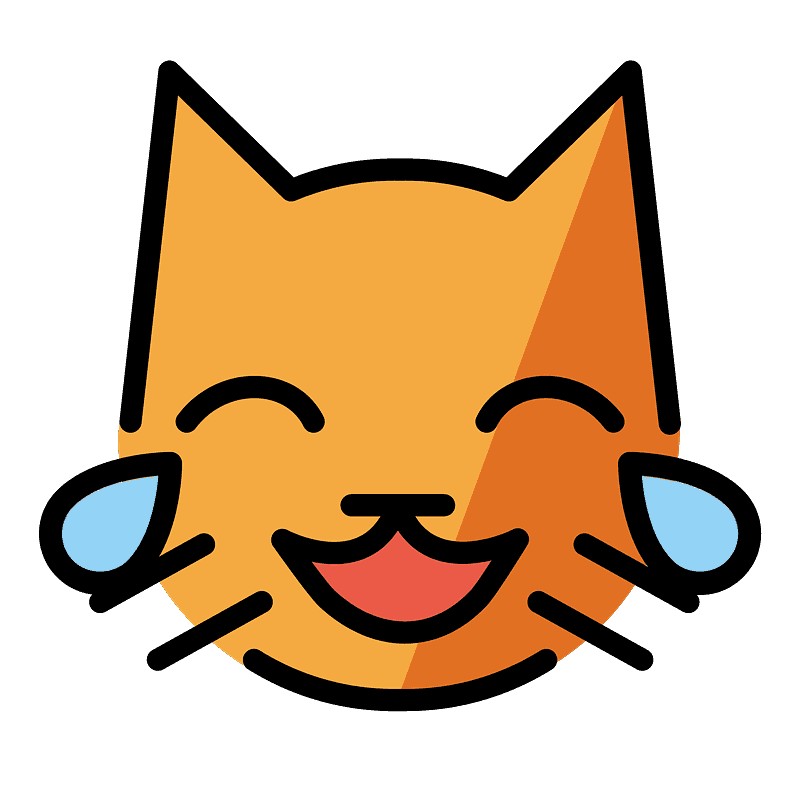 Cat with tears of joy