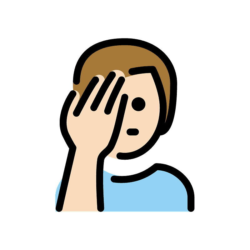 Man facepalming