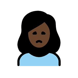 Woman frowning