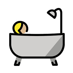 Person taking bath