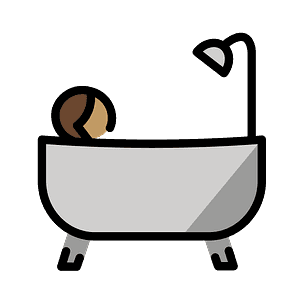 Person taking bath