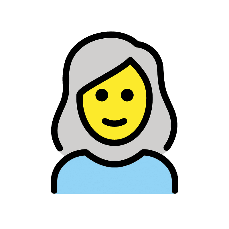 Woman: white hair