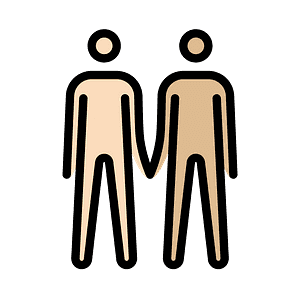 Men holding hands
