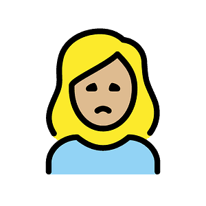 Woman frowning