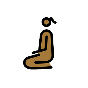 Woman kneeling