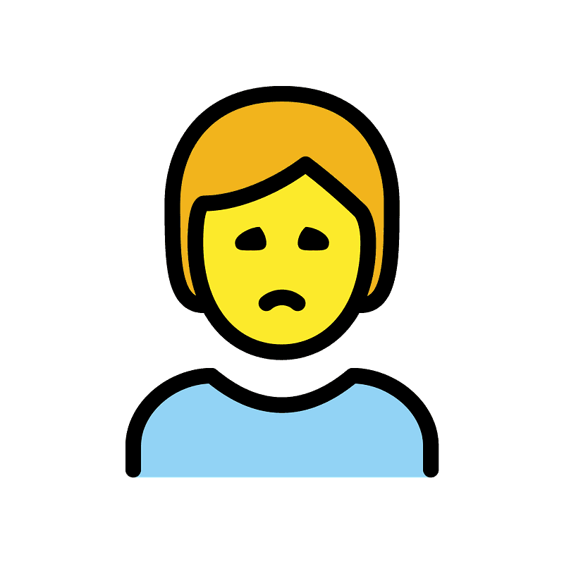 Person frowning