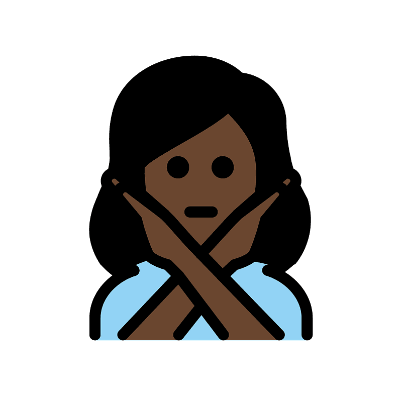 Woman gesturing NO