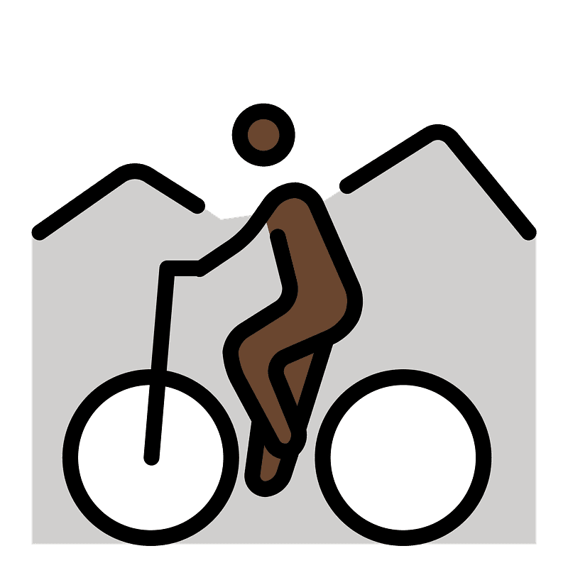 濃い肌色 マウンテンバイクに乗る人