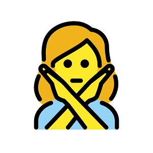 Woman gesturing NO
