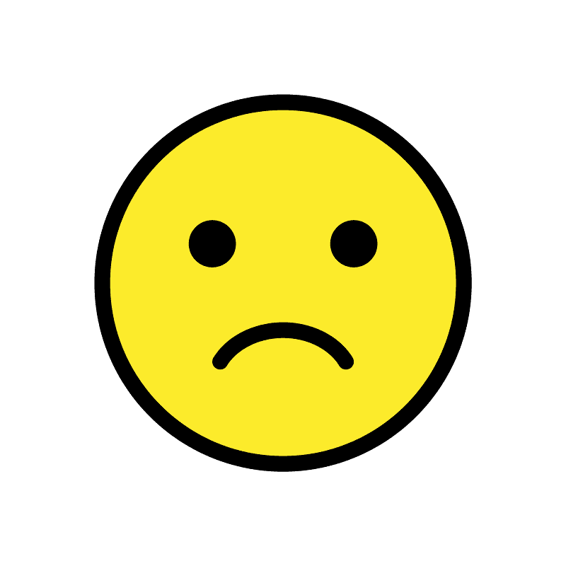 Slightly frowning face