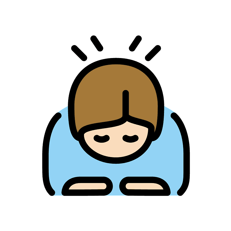 하얀 피부 절하는 사람