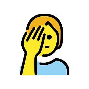 Person facepalming