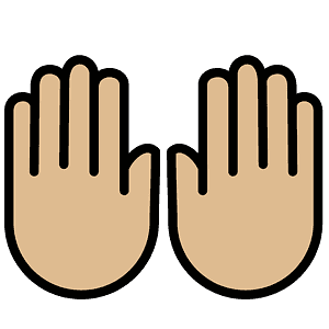 Raising hands
