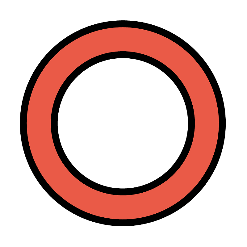 Hollow red circle