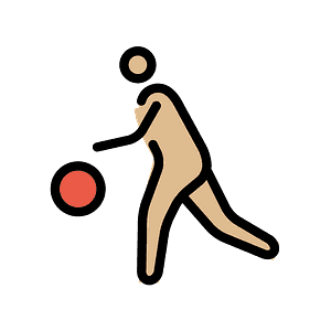 Person bouncing ball
