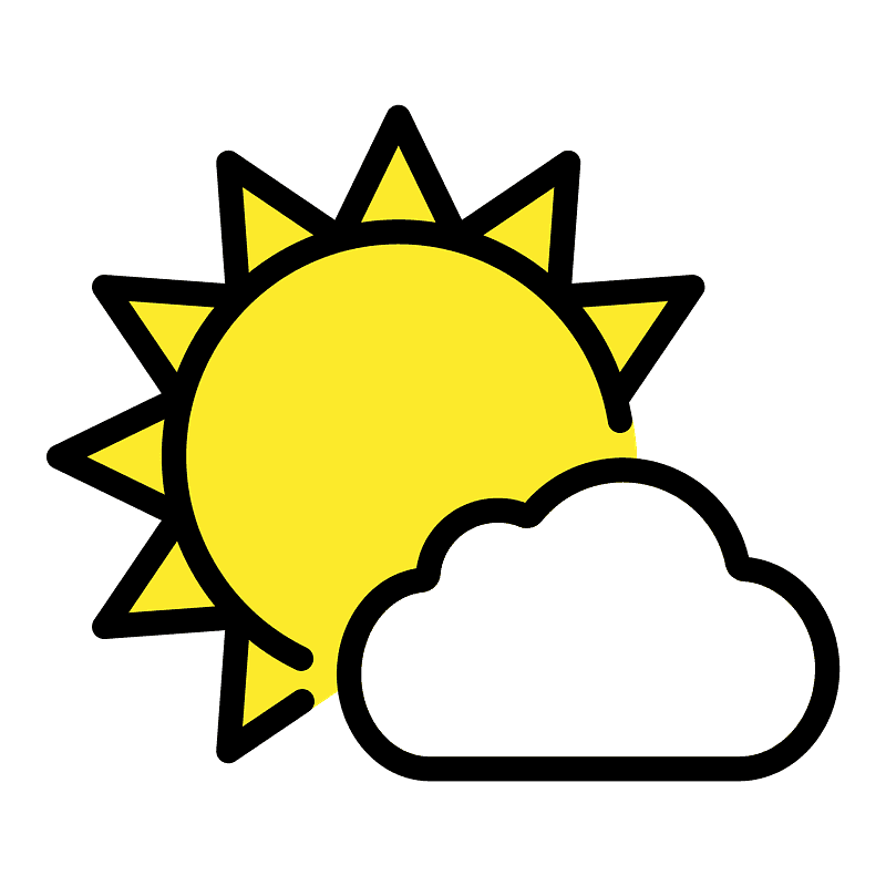 Sun behind small cloud