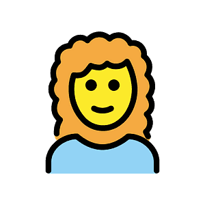 Woman: curly hair