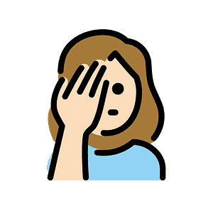 Woman facepalming