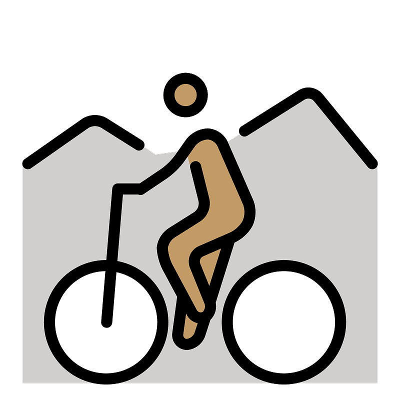 Peau légèrement mate personne en VTT 