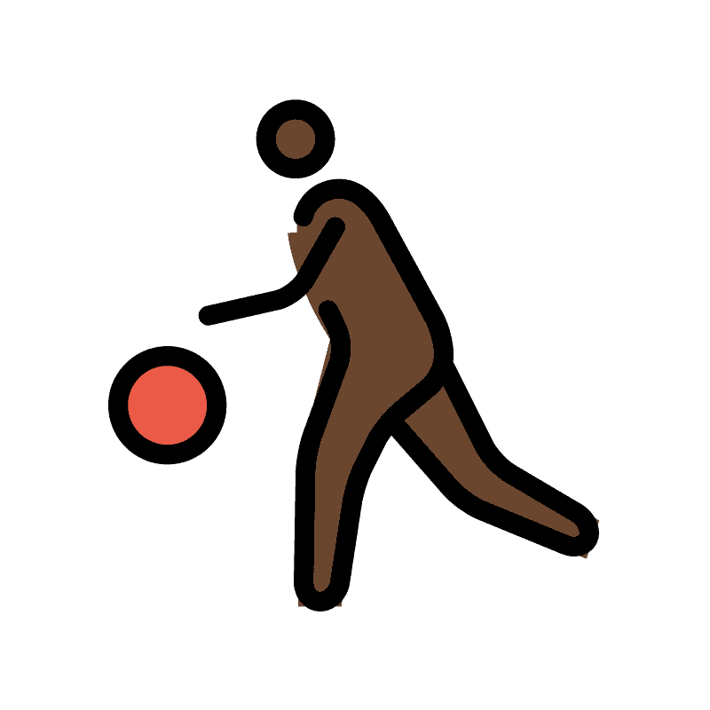 Person bouncing ball