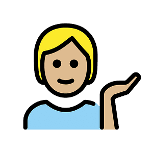 Person tipping hand