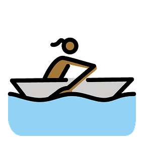 Woman rowing boat