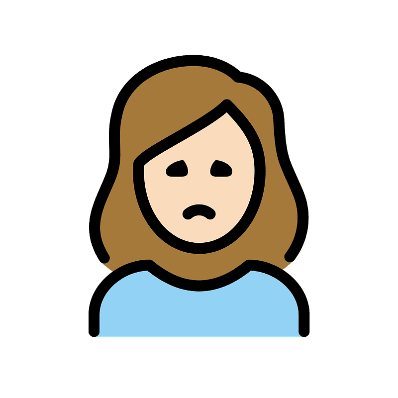 Woman frowning