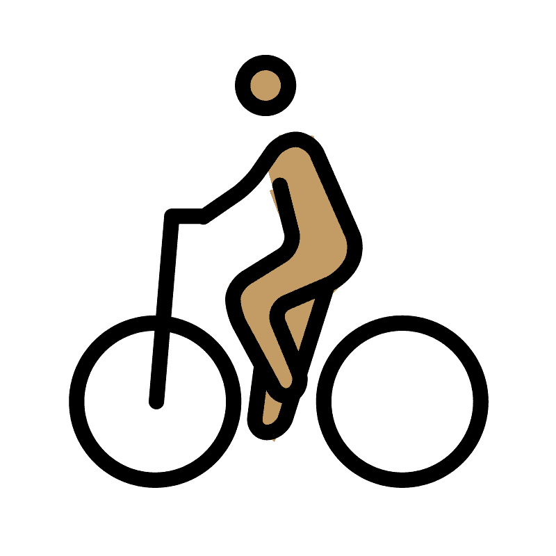 Peau légèrement mate cycliste 