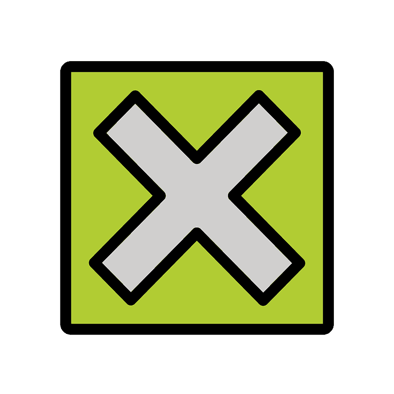 Cross mark button