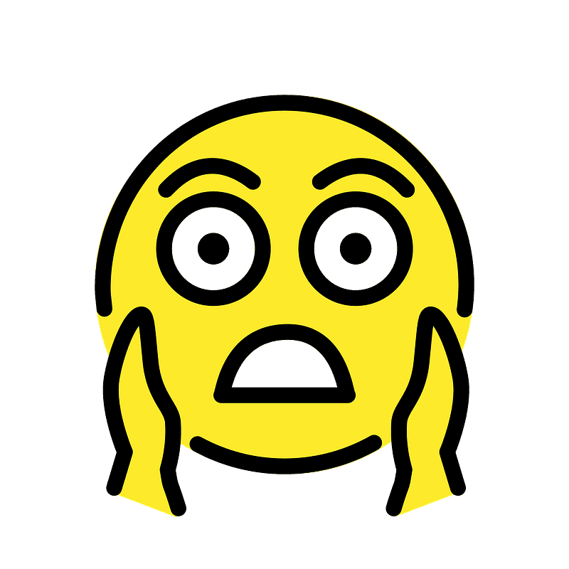 Face screaming in fear