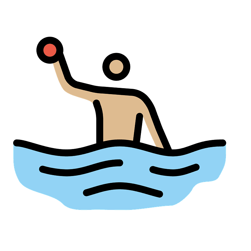 Man playing water polo