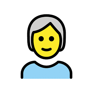 Person: white hair