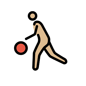 Man bouncing ball