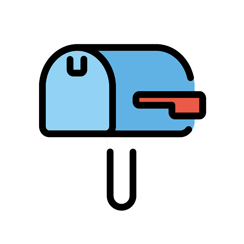 Closed mailbox with lowered flag