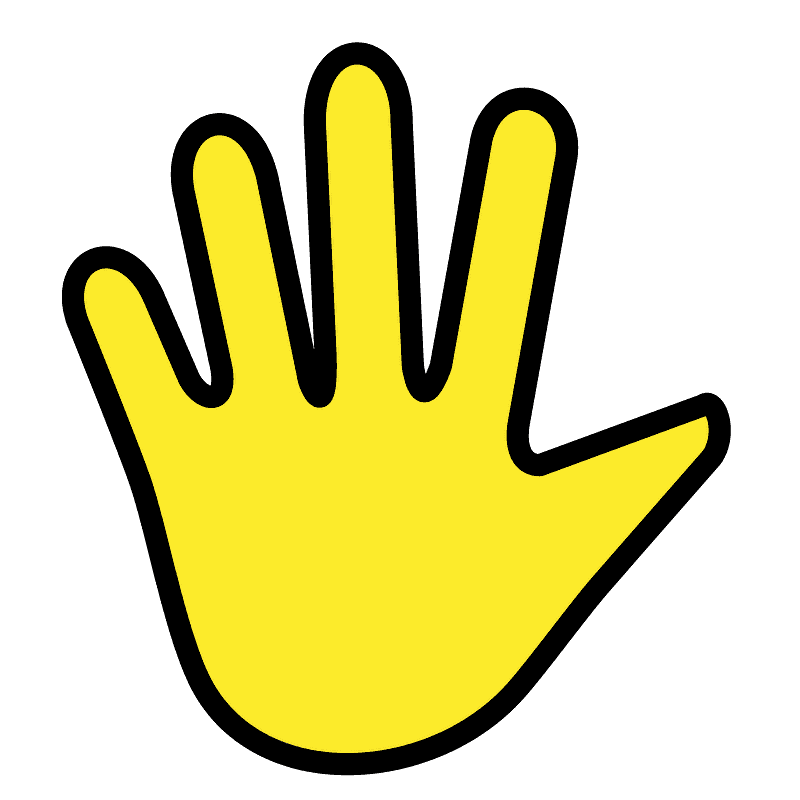 Hand with fingers splayed - Free vector emoji on creazilla.com