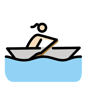Woman rowing boat