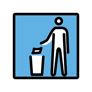 Litter in bin sign