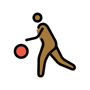 Person bouncing ball