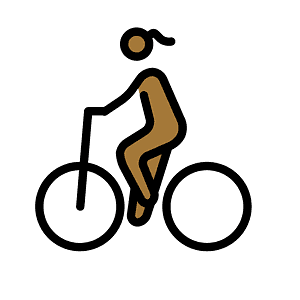 Carnagione scura ciclista donna