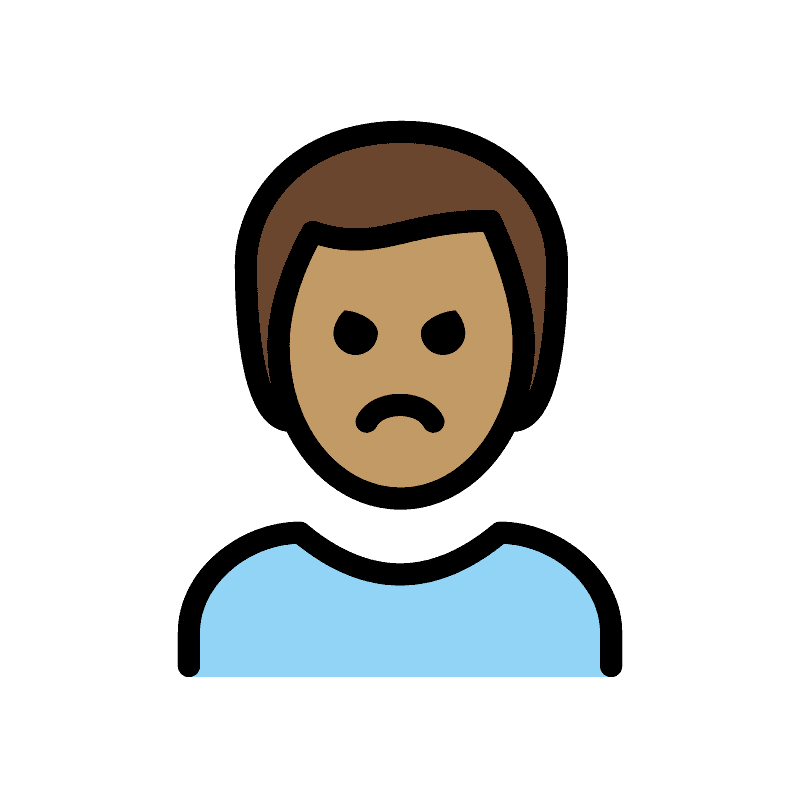 Man pouting