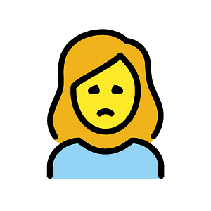 Woman frowning
