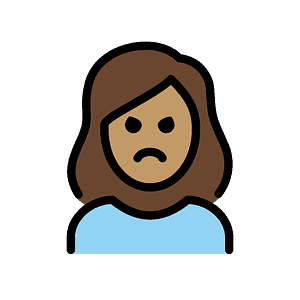 Woman pouting