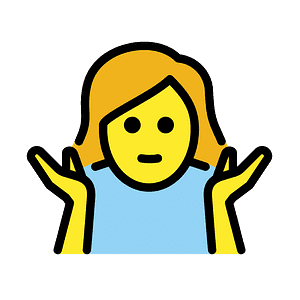 Woman shrugging