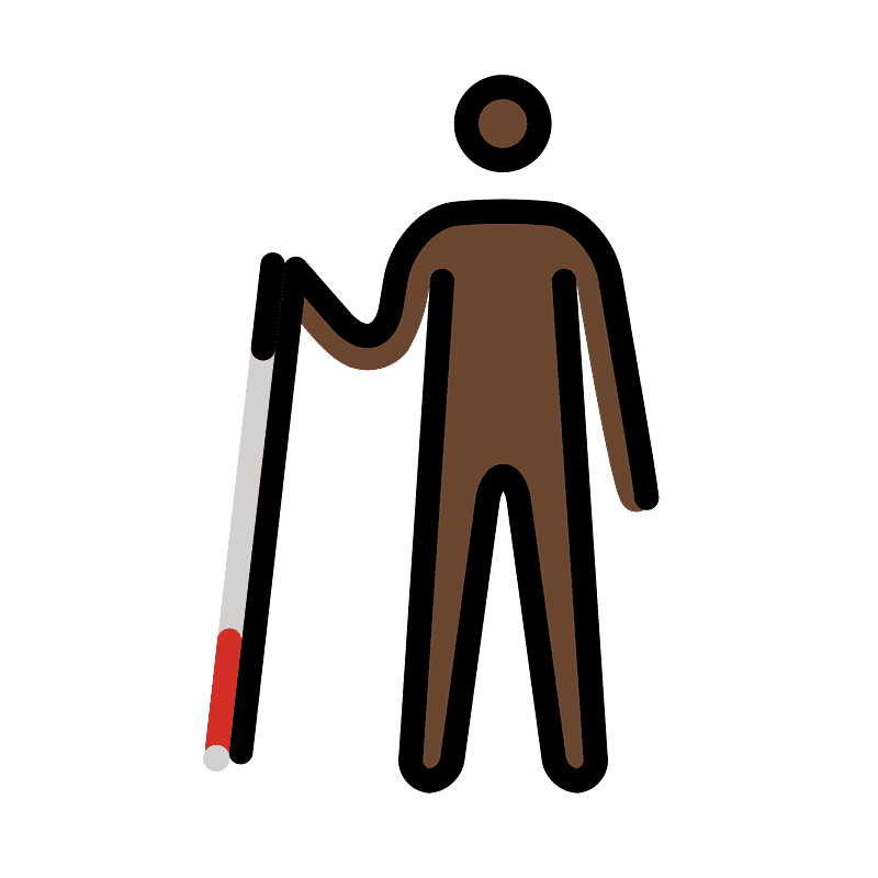 Person with white cane