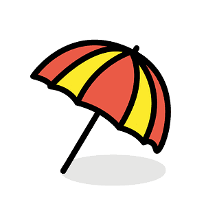 Umbrella on ground