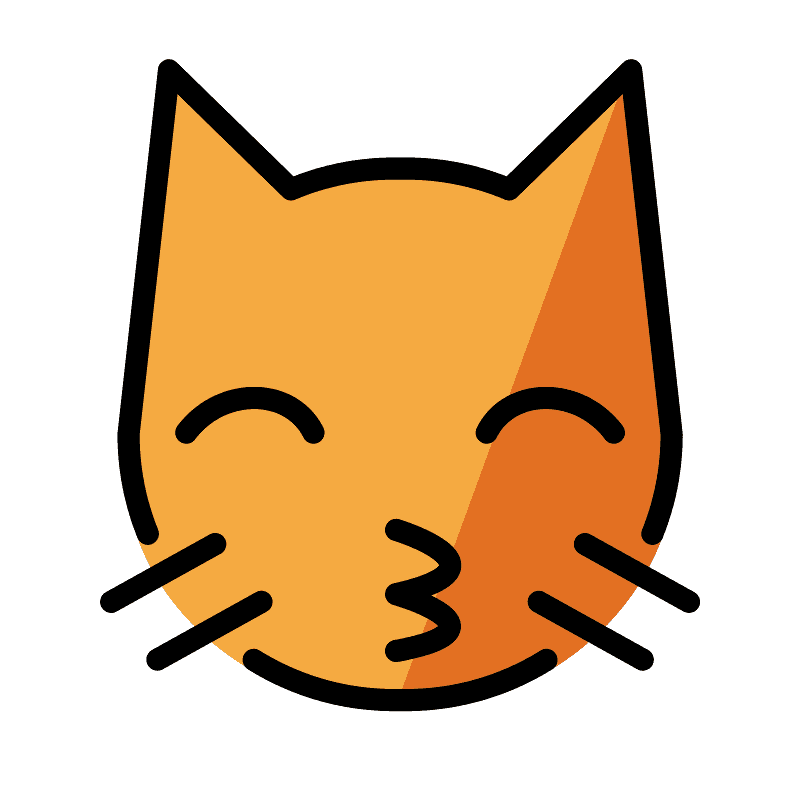 Kissing cat - Free vector emoji on creazilla.com